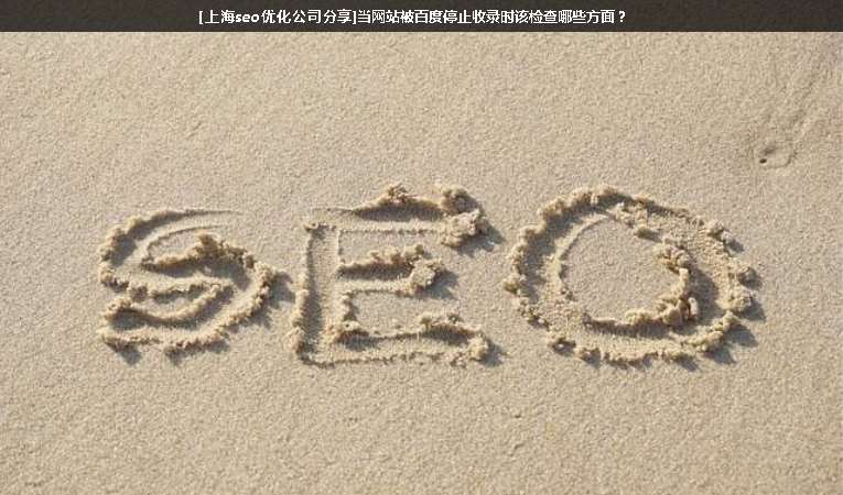 [上海seo優(yōu)化公司分享]當網(wǎng)站被百度停止收錄時該檢查哪些方面？